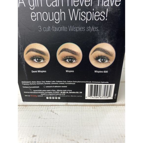 ARDELL WISPIES LookBook 3 Pairs of False Eyelashes 1 Duo Adhesive - Picture 6 of 8